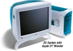 G3 Blue and White with monitor